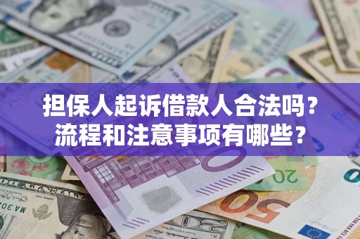 济南担保人起诉借款人合法吗？流程和注意事项有哪些？