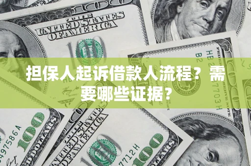 济南担保人起诉借款人流程?需要哪些证据? 济南担保人起诉借款人流程?需要哪些证据?