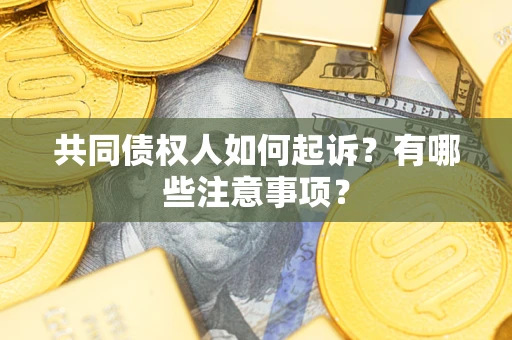 济南共同债权人如何起诉？有哪些注意事项？