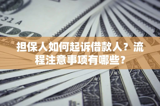 济南担保人如何起诉借款人？流程注意事项有哪些？